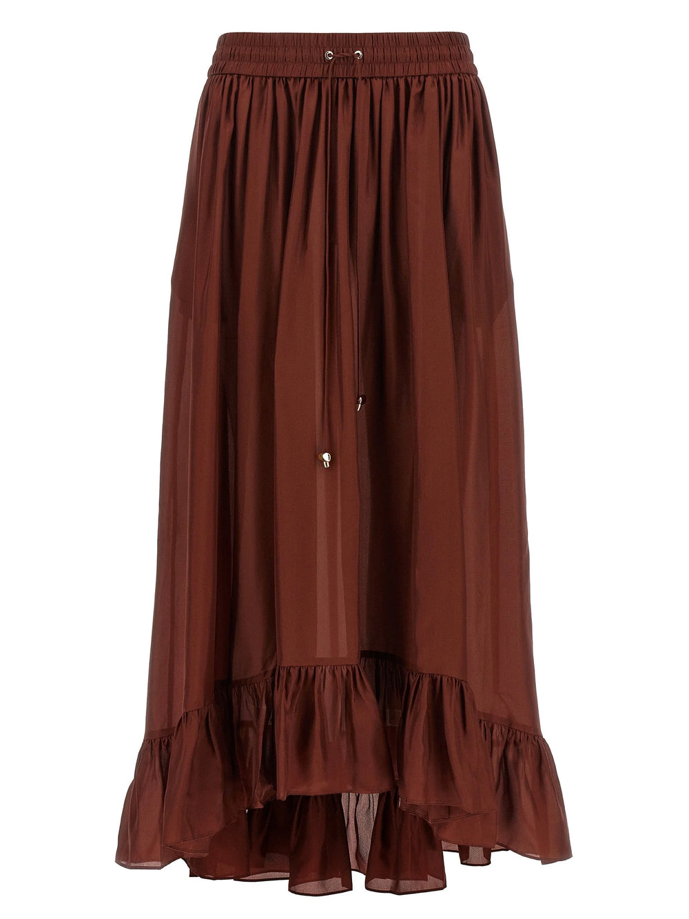 Zimmermann Bordeaux Silk Mini Skirt - 4