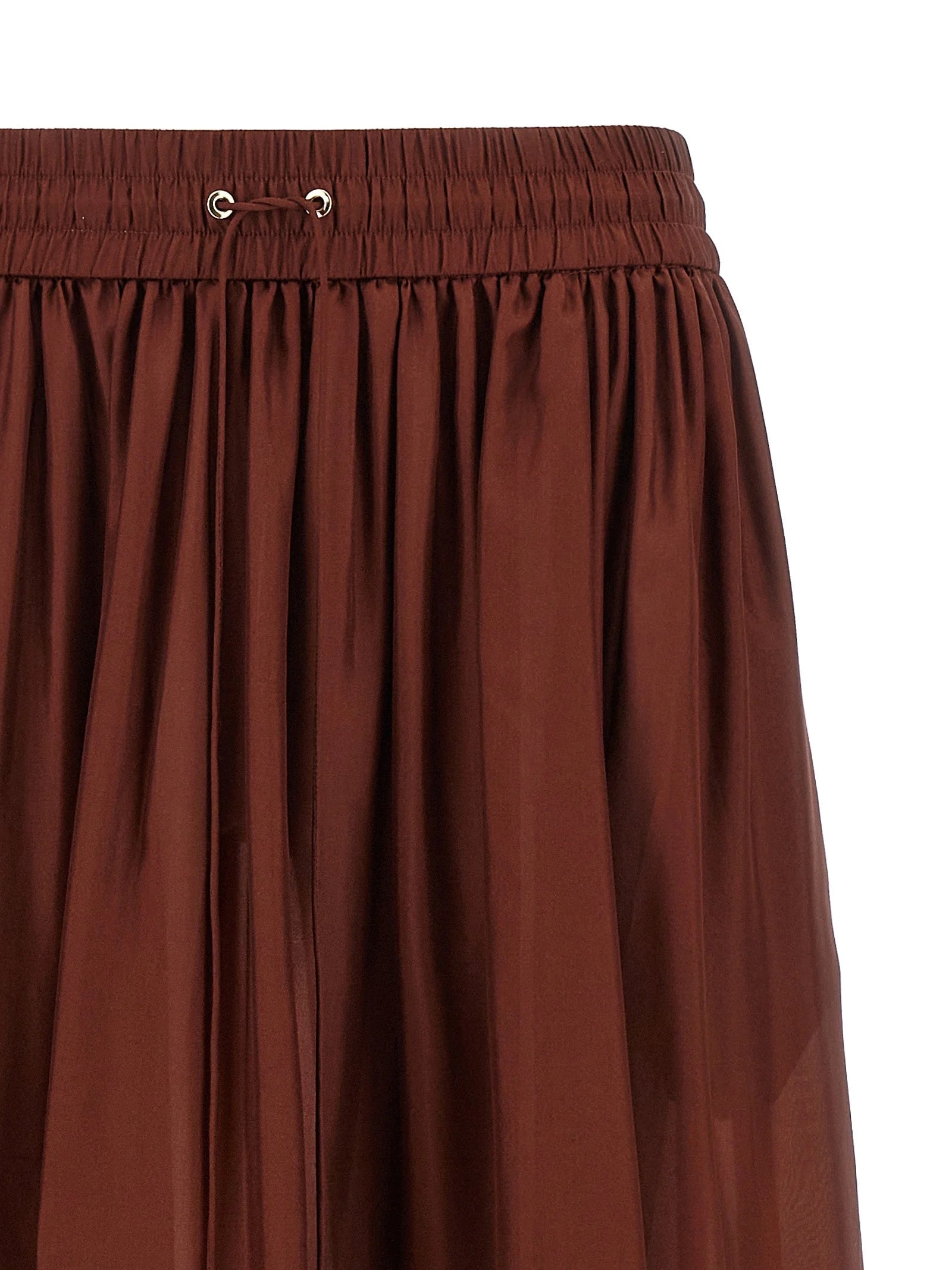 Zimmermann Bordeaux Silk Mini Skirt - 4