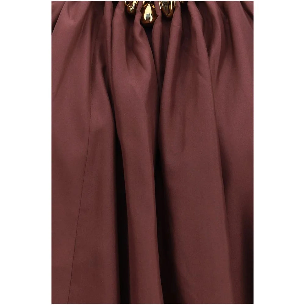 Zimmermann Bordeaux Silk Sleeveles T-Shirt