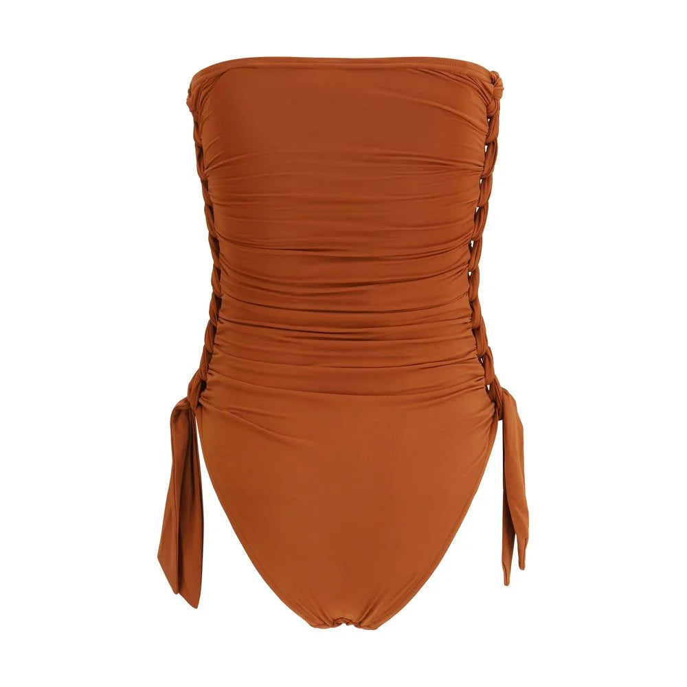 Zimmermann Brown Polyester One-Piece Swimsuit - 2