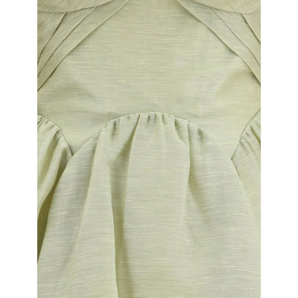 Zimmermann Green Linen Casual Dress