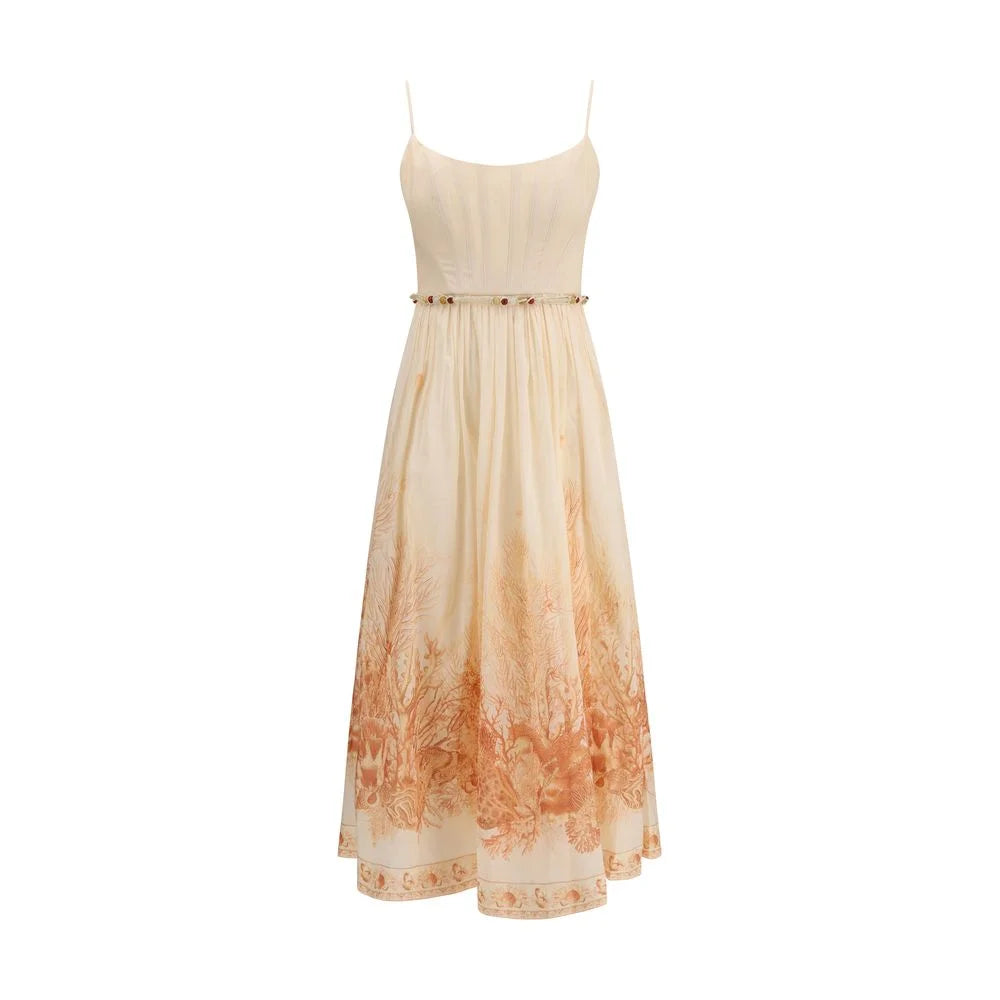 Zimmermann Multicolor Cotton Long Dress - Dresses
