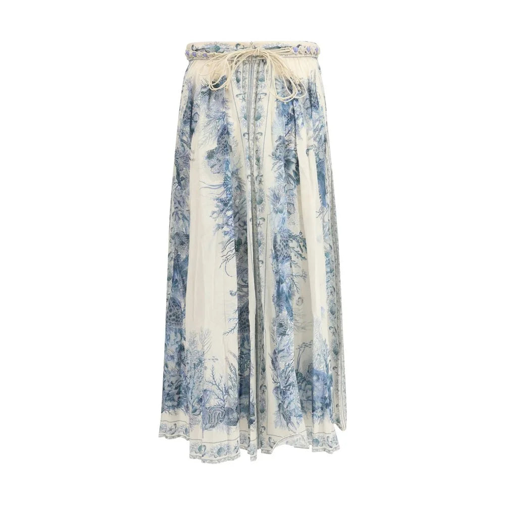 Zimmermann Multicolor Cotton Long Skirt - 1