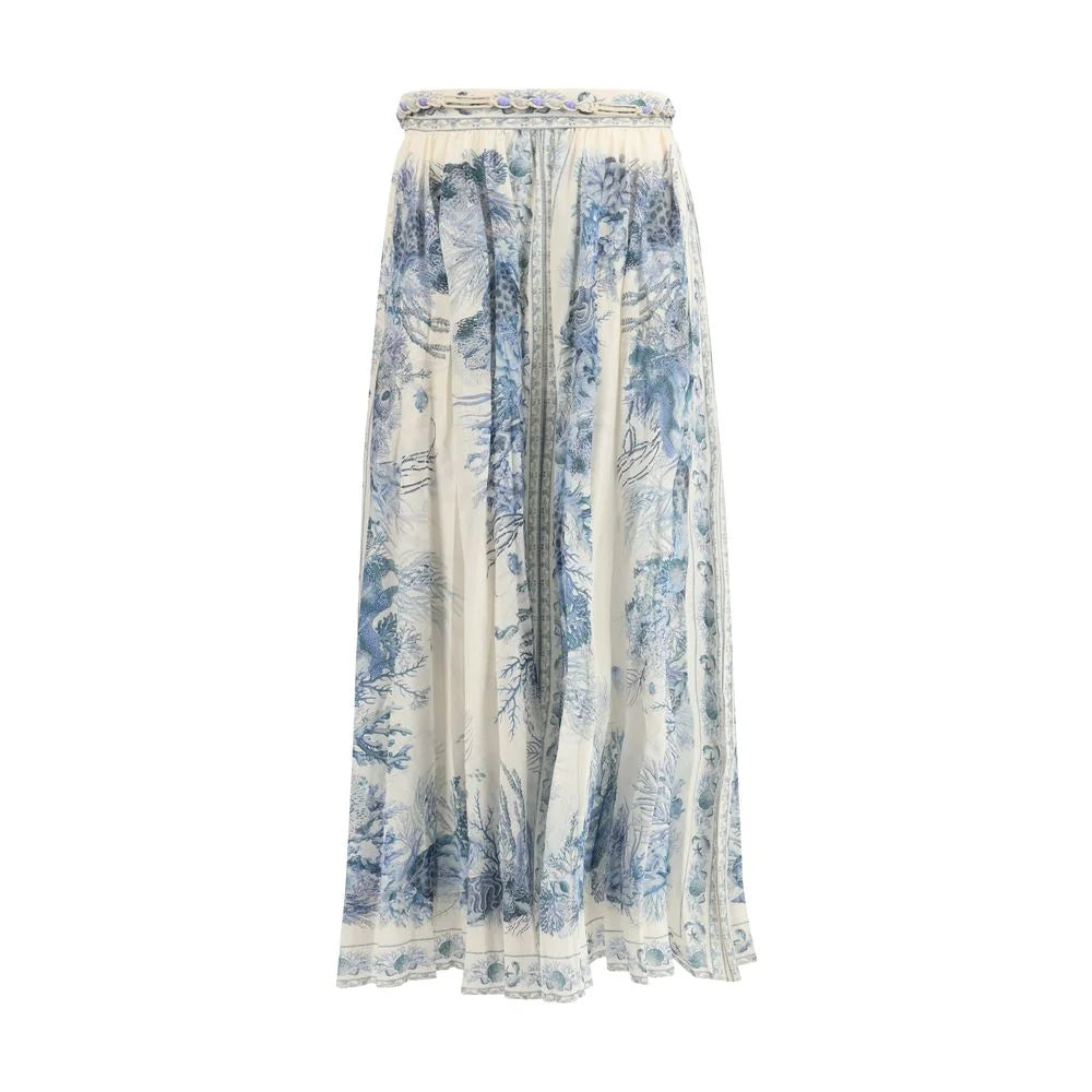 Zimmermann Multicolor Cotton Long Skirt - 1