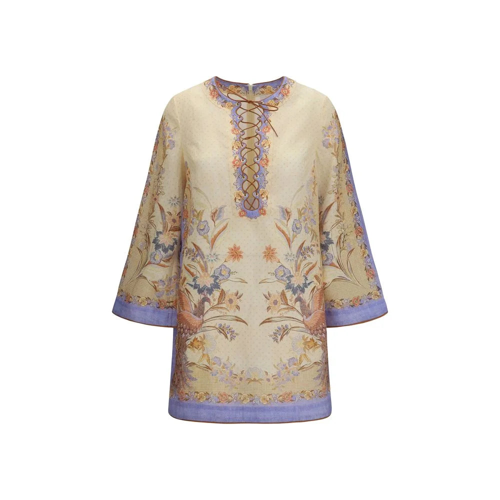 Zimmermann Multicolor Linen Casual Dress