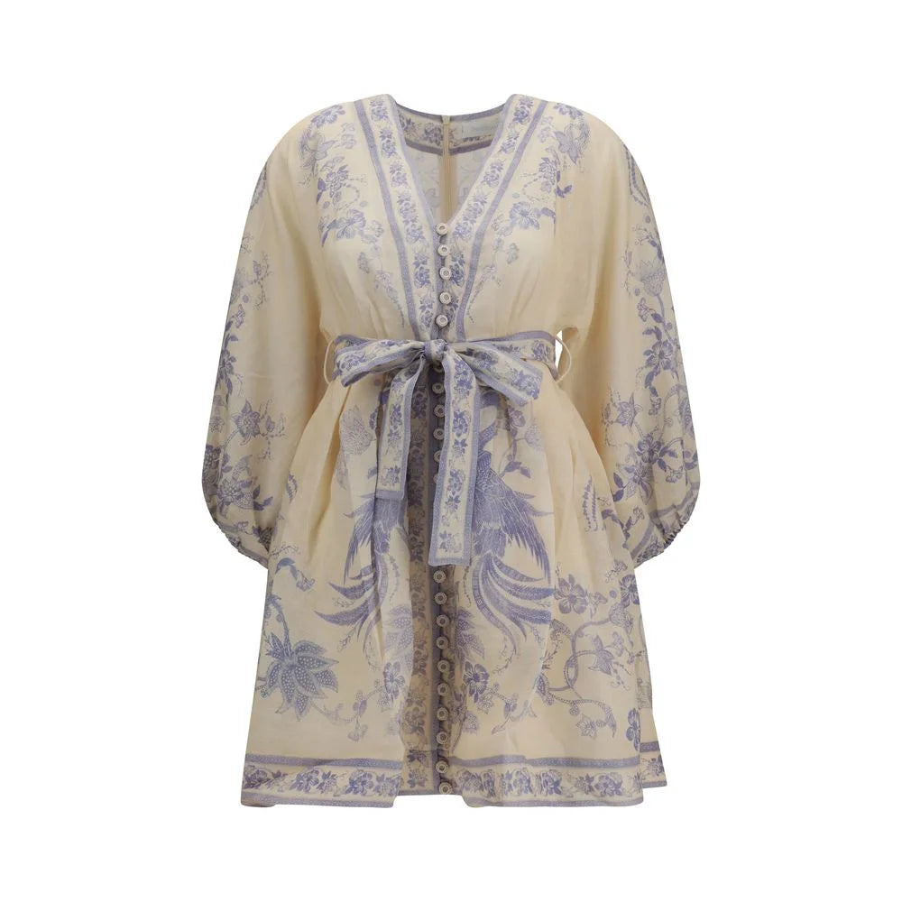 Zimmermann Multicolor Linen Casual Dress