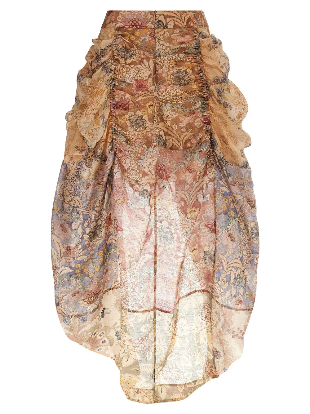 Zimmermann Multicolor Linen Midi Skirt - 1