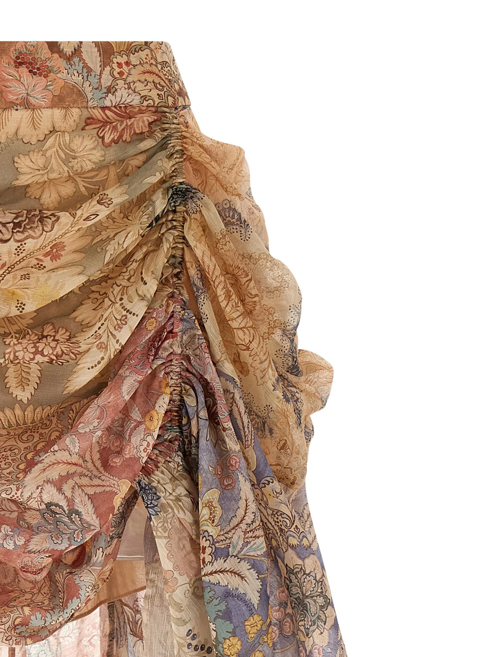 Zimmermann Multicolor Linen Midi Skirt - 1