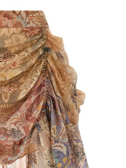 Zimmermann Multicolor Linen Midi Skirt - 1