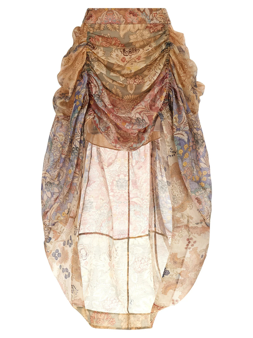 Zimmermann Multicolor Linen Midi Skirt - 1