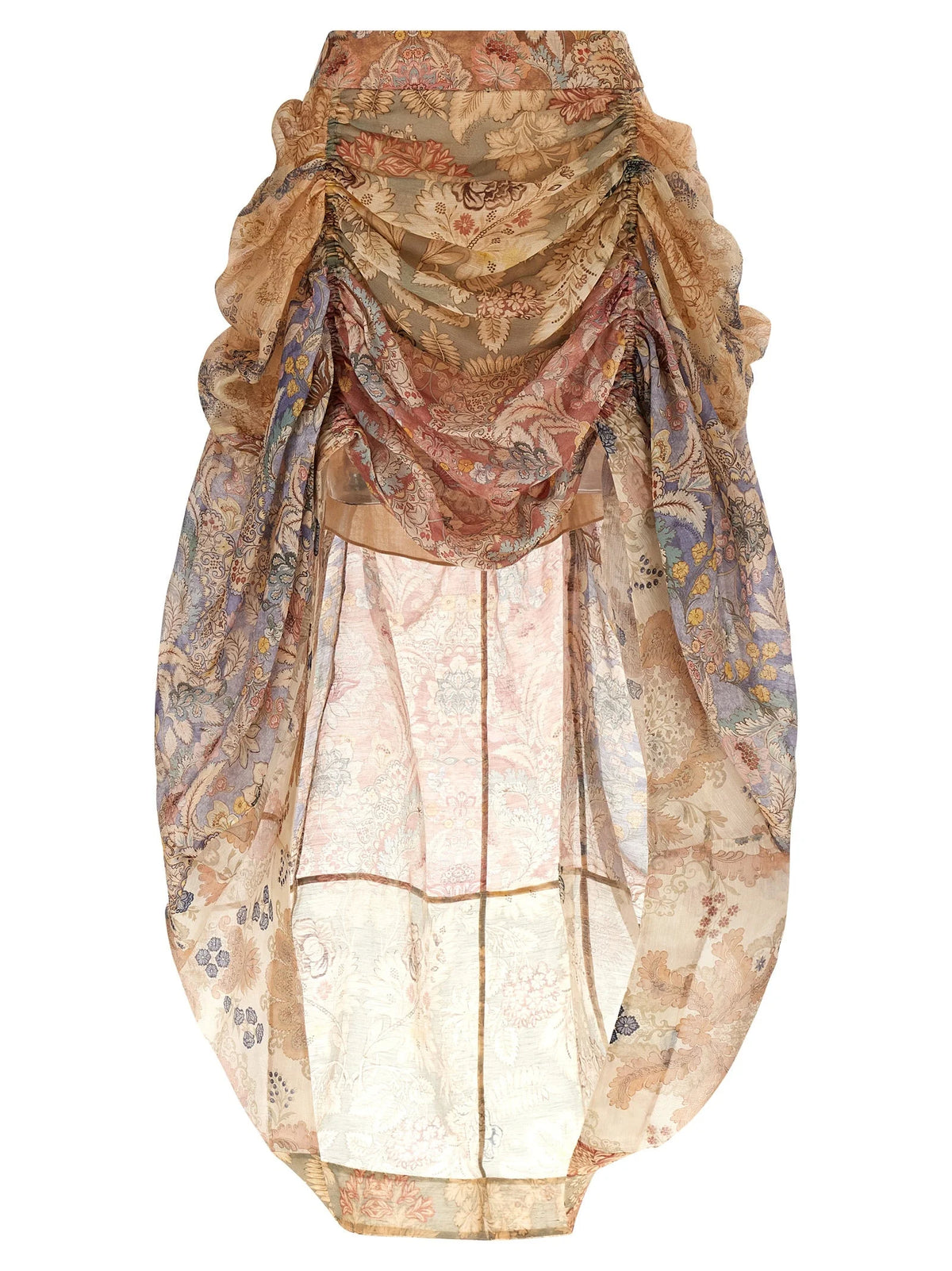 Zimmermann Multicolor Linen Midi Skirt - 1