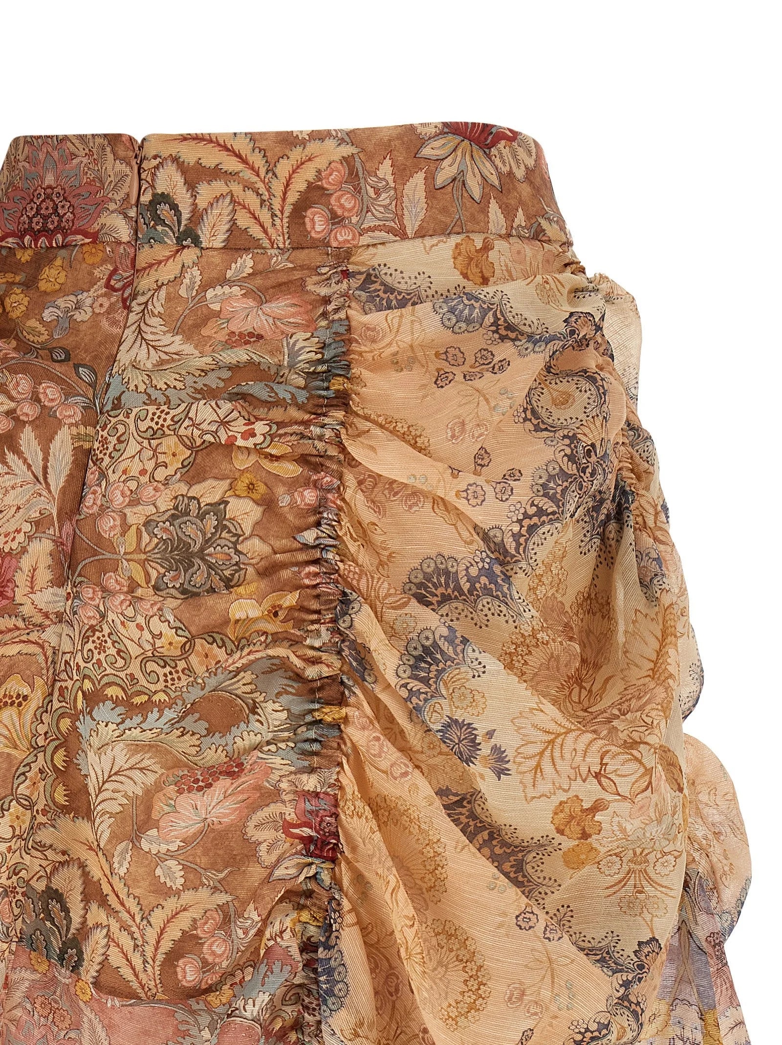 Zimmermann Multicolor Linen Midi Skirt - 1