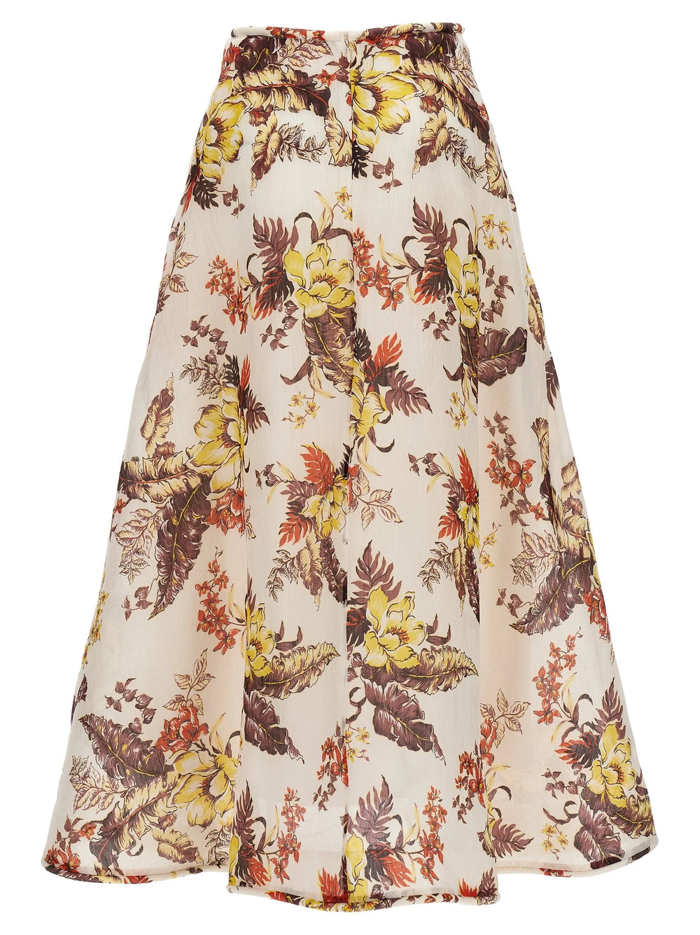 Zimmermann Multicolor Linen Midi Skirt - 3