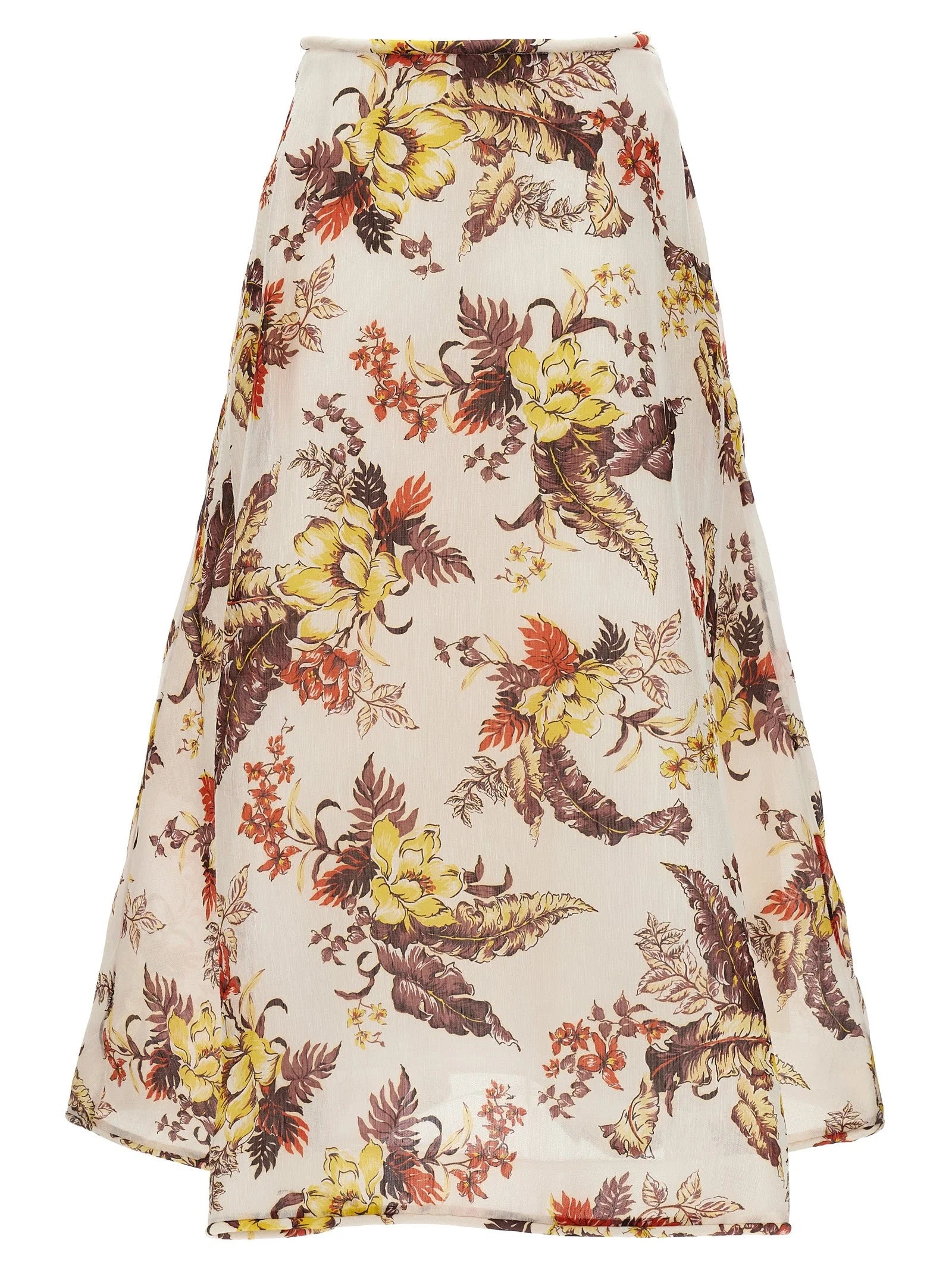 Zimmermann Multicolor Linen Midi Skirt - 3