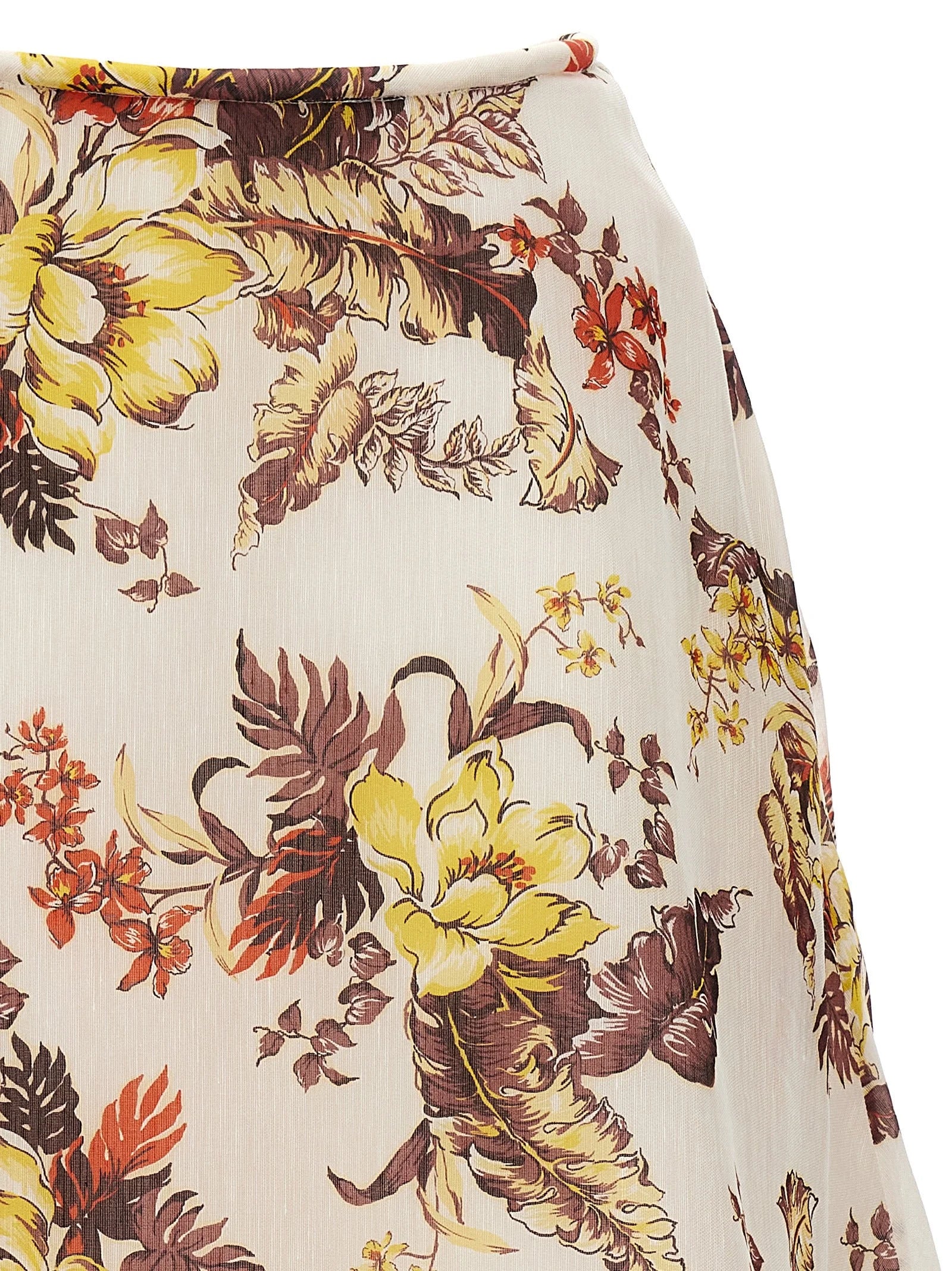 Zimmermann Multicolor Linen Midi Skirt - 3
