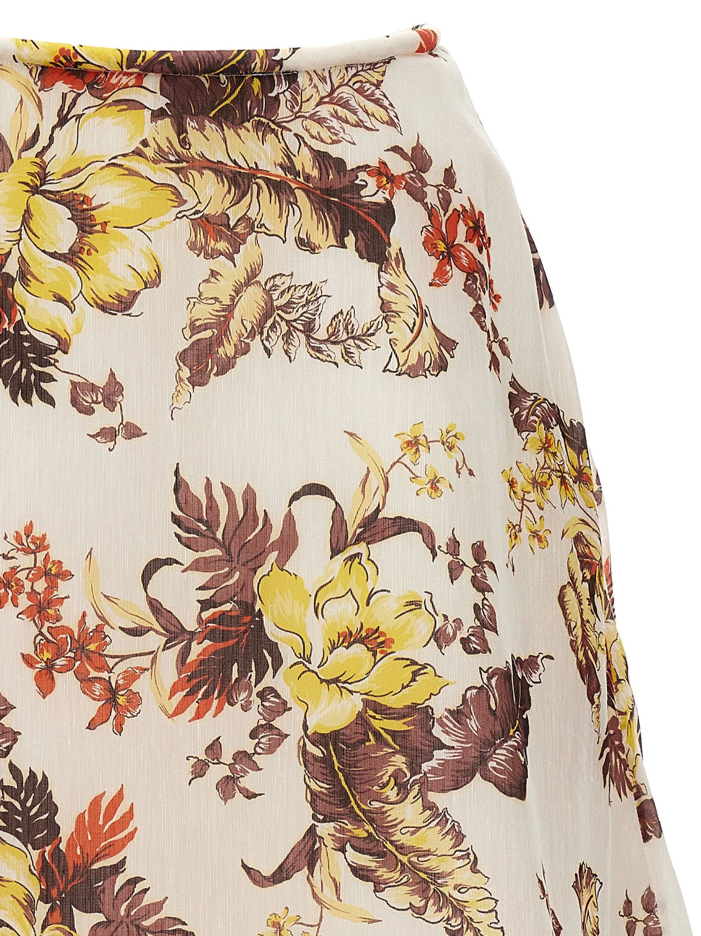 Zimmermann Multicolor Linen Midi Skirt - 3