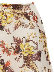 Zimmermann Multicolor Linen Midi Skirt - 3