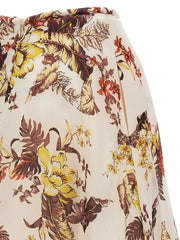 Zimmermann Multicolor Linen Midi Skirt - 3