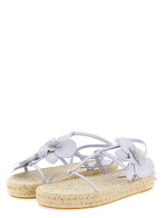 Zimmermann Purple Cowhide Flat Sandals