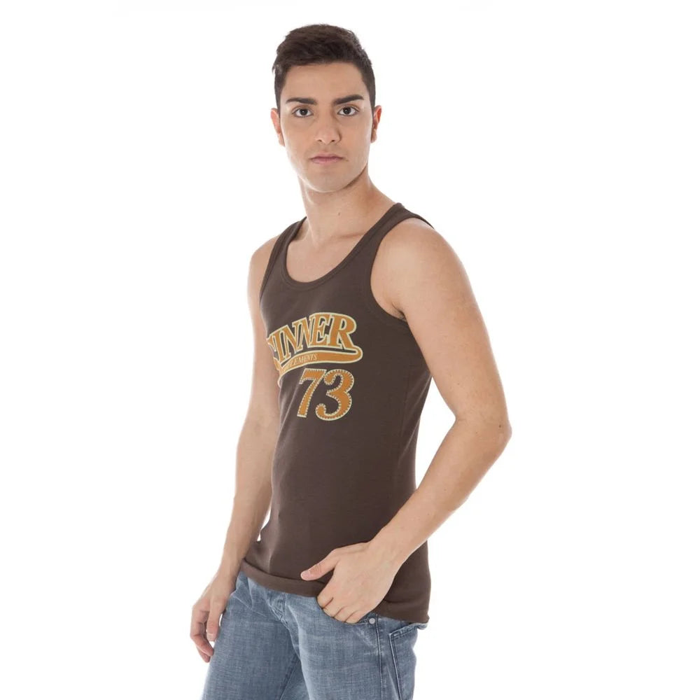 Zuelements Brown Cotton T-Shirt - XXL - Tank Tops